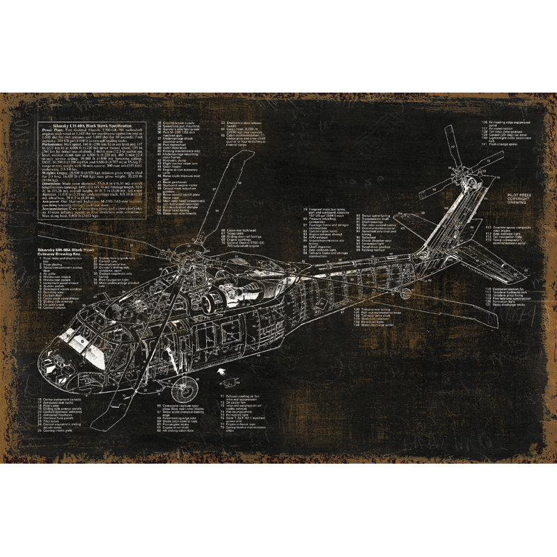 Old Drawing 15 - Wrapped Canvas Print, 61cm H x 91cm W x 3.8cm D