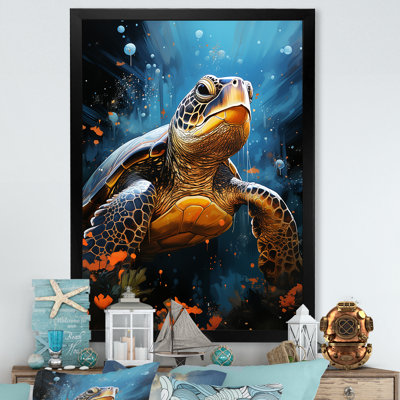 " Curious Underwater Sea Turtle IV "