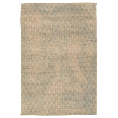 Tapis de zone grise à main géométrique noué la Resendiz