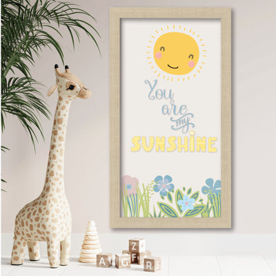 You Are My Sunshine 12x24 Framed Board