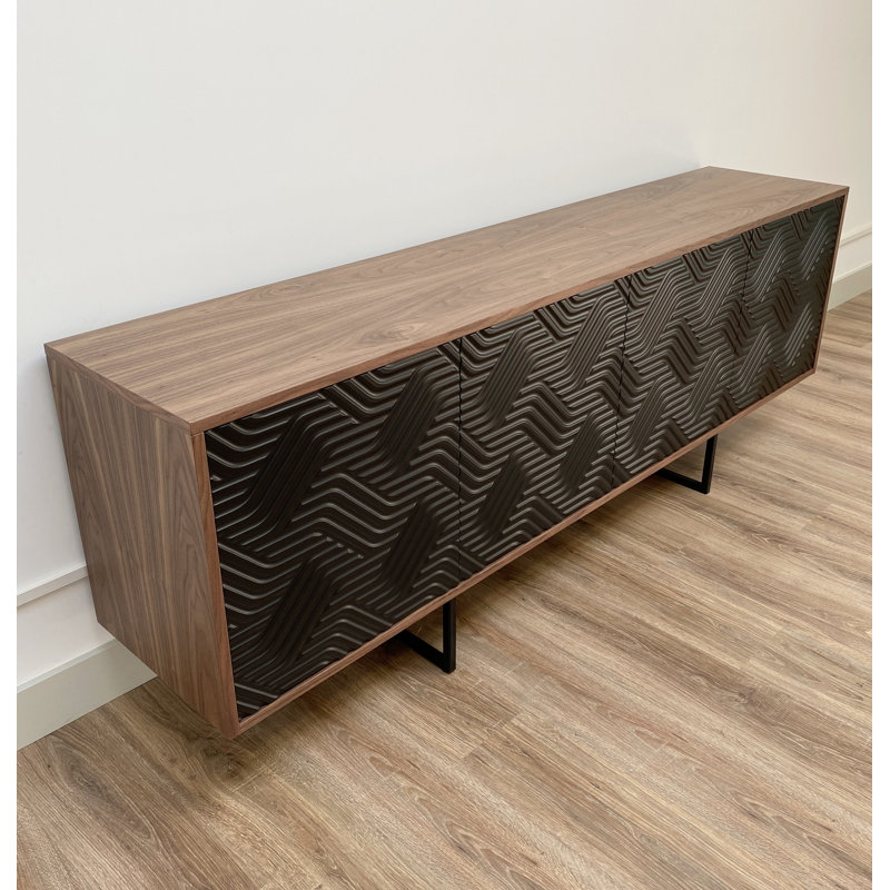Largo 204cm Sideboard, Black/Walnut