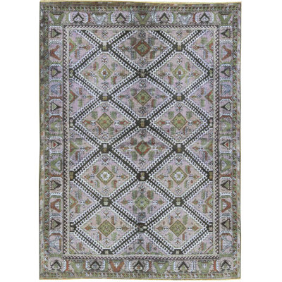 Tapis mauve de haute qualité noué à la main