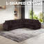 Canapé modulaire en L 4 pièces avec velours côtelé et coin-1361058285