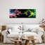 «Smoky USA», drapeaux du Brésil sur toile-415562245