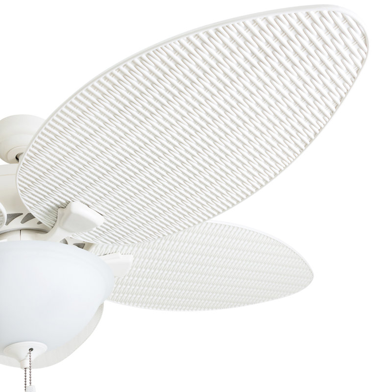 Ventilateur de plafond tropical 52 "Palm Valley, Blanc