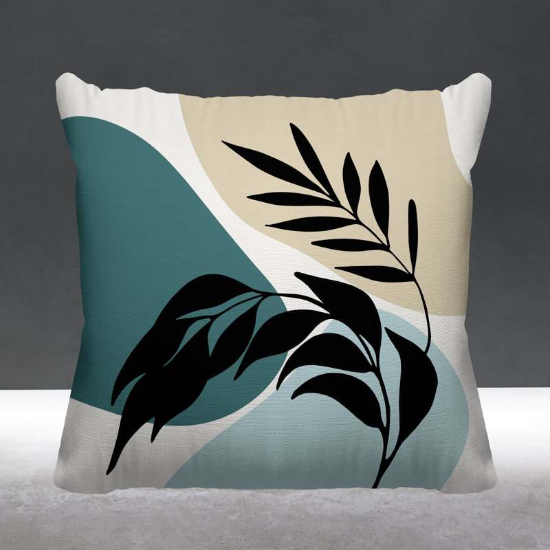  Coussin décoratif, L 17 po x H 17 po, Turquoise