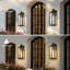 (Ampoules incluses) Appliques murales de lanterne d'extérieur Dusk to Dawn imperméables pour porte de porche-1117348481