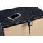 Table de chevet en métal et bois avec 2 tiroirs-2142562516