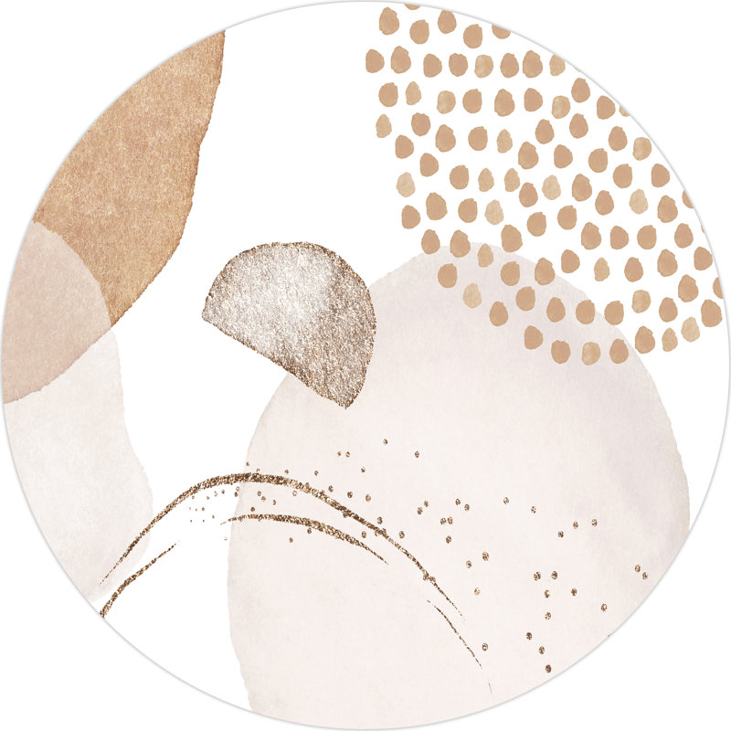 Desaulniers Vinyl Machine Printed Area Rug, Round 150cm