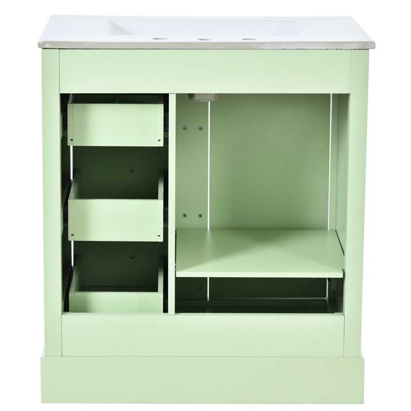 Meuble-lavabo de 30 po avec tablettes réglables pour un rangement personnalisé