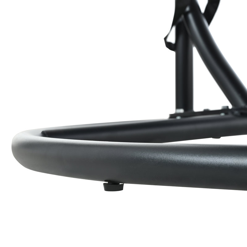 Chaise suspendue avec coussin, Gris, Noir