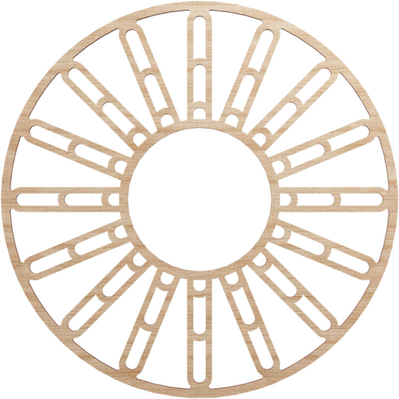 Médaillon de plafond 22 po x 22 po x 8 po x H, Aulne, H 22 po x l 22 po x P 0,25 po