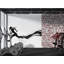 Murale de coureuse, papier peint de gymnastique, autocollant noir silhouette de course, décor de salle d'entraînement de studio d'entraînement 610MV-354436183
