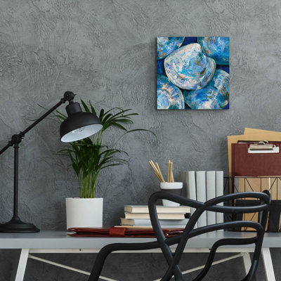 «Blue Cherry Stones» par Jeanette Vertentes, art mural en verre acrylique