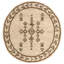 Tapis rond rond crème Mosser
