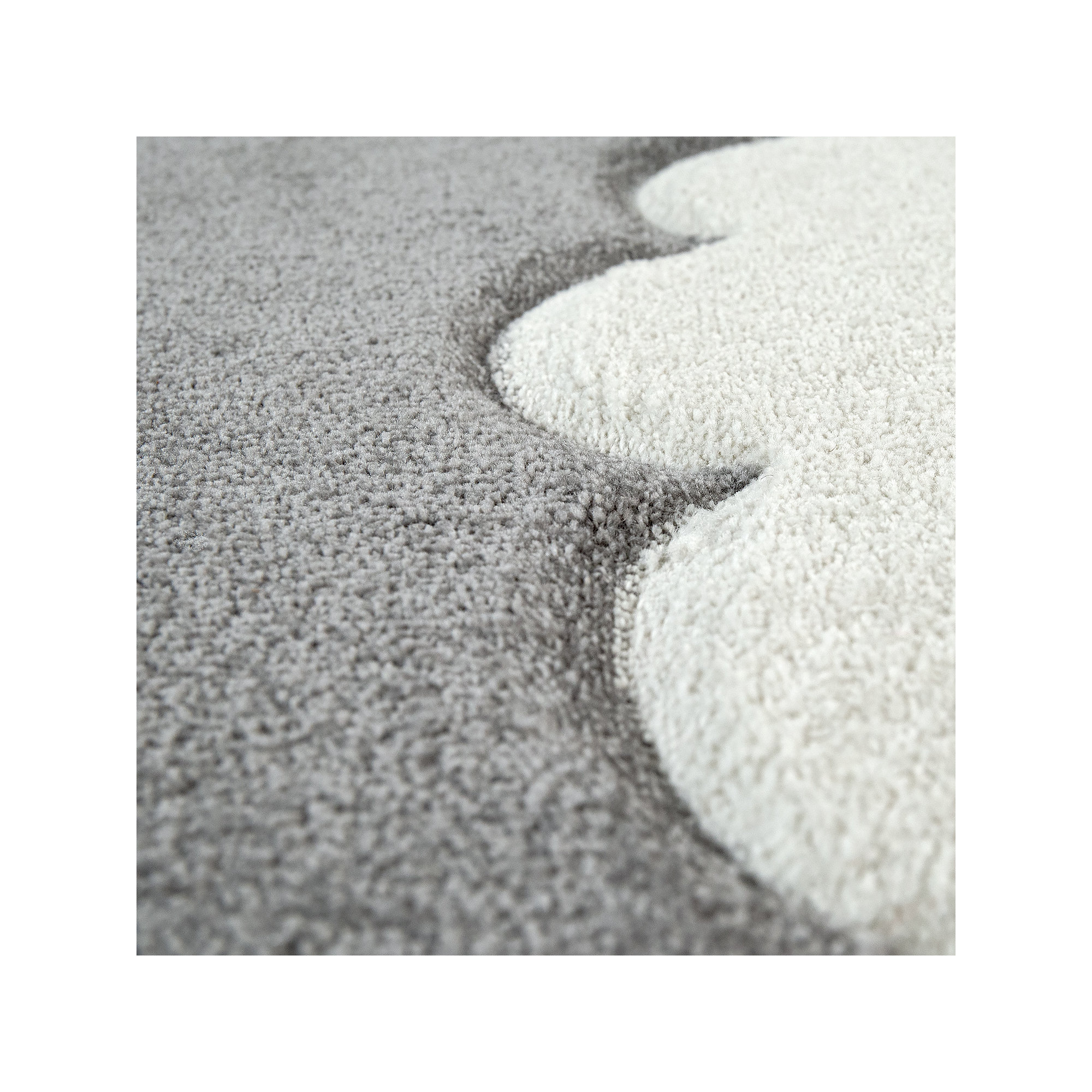 Hotwells Area Rug in Gray/White, Rectangle 6'7" x 9'6"