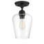 Maebel 1 - Light 6'' Simple Dome Semi Flush Mount in Black-276353602