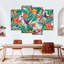 Motif de colibris tropicaux et de fleurs, ensemble de 4 pièces sur toile par Maya Blooms-93058889
