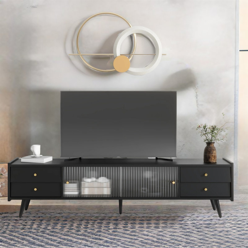 Crédence de rangement 66,9 W, Noir / brun
