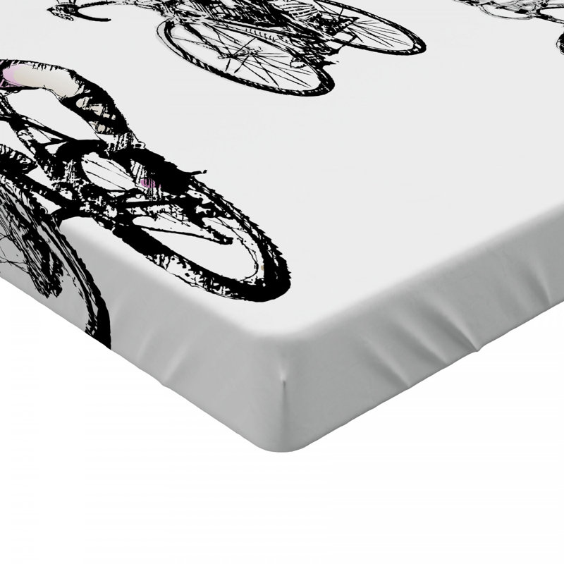 Sketchy Microfiber Fitted Sheet, Full Fitted Sheet