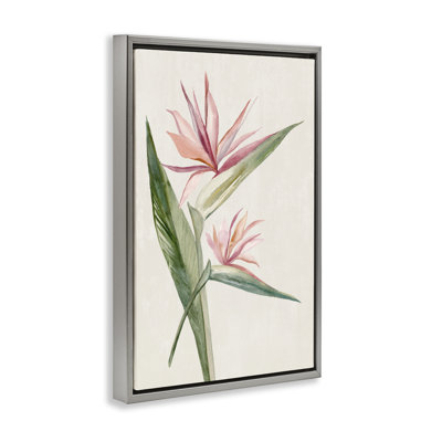 Cadre flottant Tropical Grace Birds of Paradise, design par Hannah Dawson