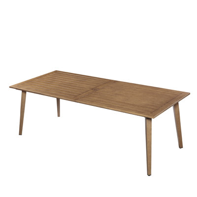 Table de salle à manger d'extérieur en aluminium SeeHill avec trou pour parasol de 2,2 po et hauteur réglable