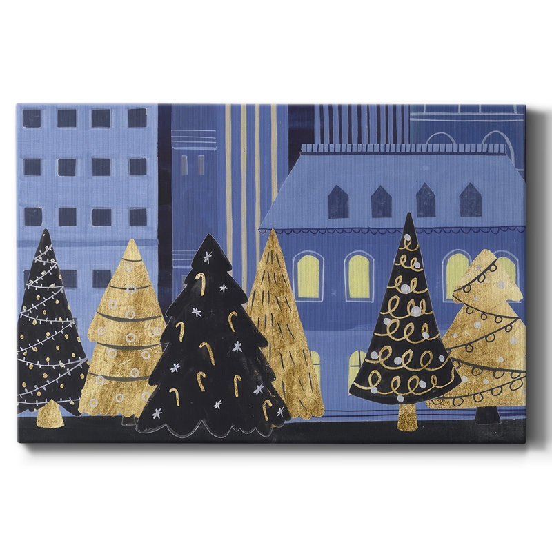 Collection Holiday Night, toile tendue avec châssis A, H 12 po x l 18 po x P 1,5 po