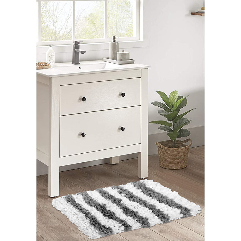 Ensemble de tapis de bain Ambera, Gris, Simple - L 30 po x l 20 po