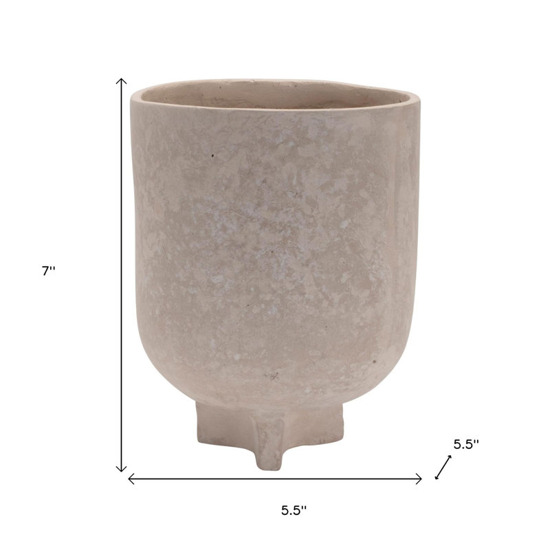 Recycled Paper Chalk Vase 7"H