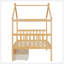 Lit simple en bois avec tiroirs, naturel-129747093
