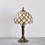 Lampe de table 14,5 po de style vitrail Tiffany, abat-jour fait à la main raisin, lampe de lecture de bureau parfaite pour une grande table de chevet de salon