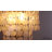 3-lights Shell Ceiling Light Fixtures Modern Brass Gold Semi Flush Mount Ceiling Light