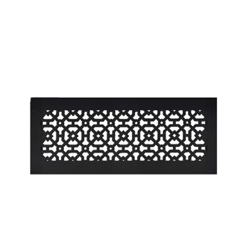 Ouverture de conduit 5 po x 14 po AIR RETOUR | Grille d'air lourde en fonte d'aluminium (7 po x 16 po au total) | Thermolaqué