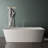 67 Inch Freestanding Solid Surface Soaking Bathtub For Bathroom