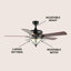 Varol 52'' Ceiling Fan with Light Kit