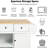 Drop Kitchen Cart With Metal Frame And Practical Design White Cabinet Door Shelves Smooth Rolling Wheels-398320453
