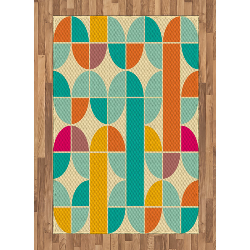 Tapis décoratif Pop Art, Rectangle— 4 pi x 5 pi 8 po