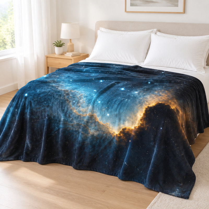 Jeté en flanelle Nebula, L 80 po x l 60 po
