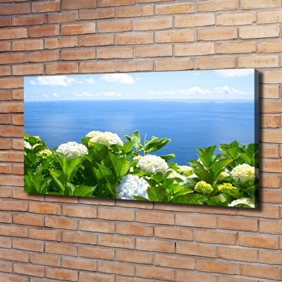 Flowers By The Sea - No Frame Print on Canvas