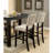 Rustic Charm Bar Chair With Ivory Linen Upholstery And Nailhead Trim, A Perfect Addition To Your Kitchen Or Bar Area.
