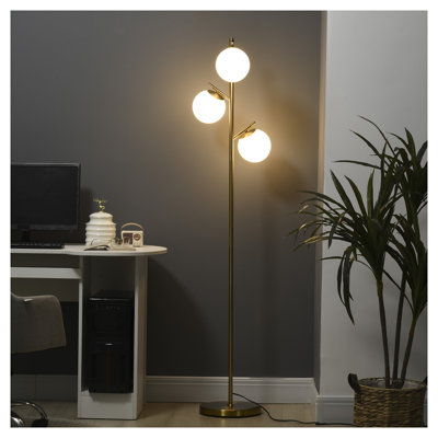 Lampe sur pied à branches 3 lumières HOMcom