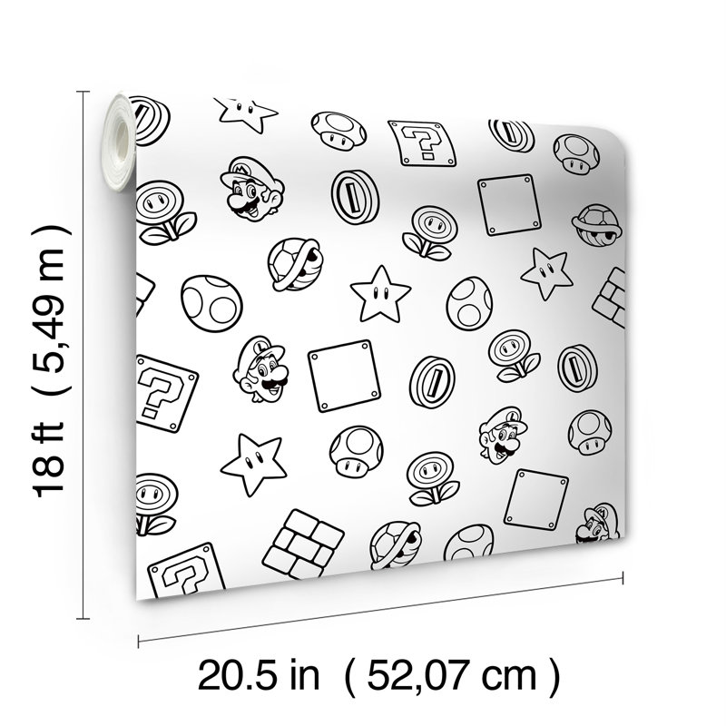 Papier peint auto-adhésif noir et blanc pour console