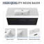 48 Inch Wall-Mounted Bathroom Vanity with Sink and Storage Rack, Thick Edged Resin Basin, KD-Package
