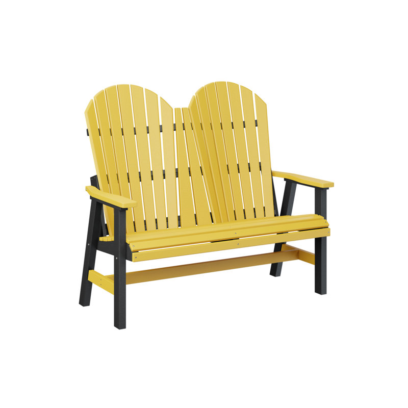 Berlin Gardens Comfo Back Loveseat, Sunburst Yellow Top/Black Base