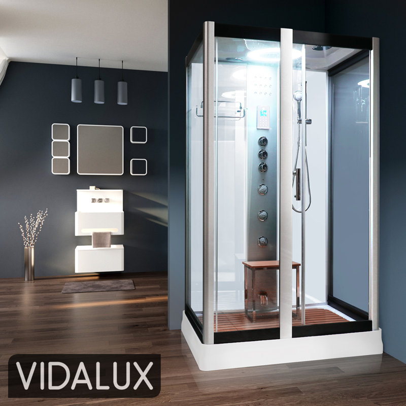 Vidalux Serenity Steam Shower 1200 x 900, White
