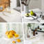 Plateau rond en marbre naturel Guein