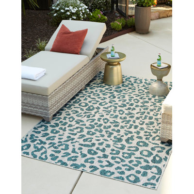 Tapis bleu sarcelle / gris Murph