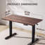 Bureau debout basse électrique à hauteur réglable avec 4 préréglages de mémoire, gestion des câbles, crochet de rangement, capacité de 176 lb-658324590