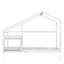 Lit simple en bois, lit simple en bois avec tablette, sans sommier, lit simple