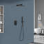 Système de douche carré mural de 10 pouces avec valve brute Topcraft-114861686